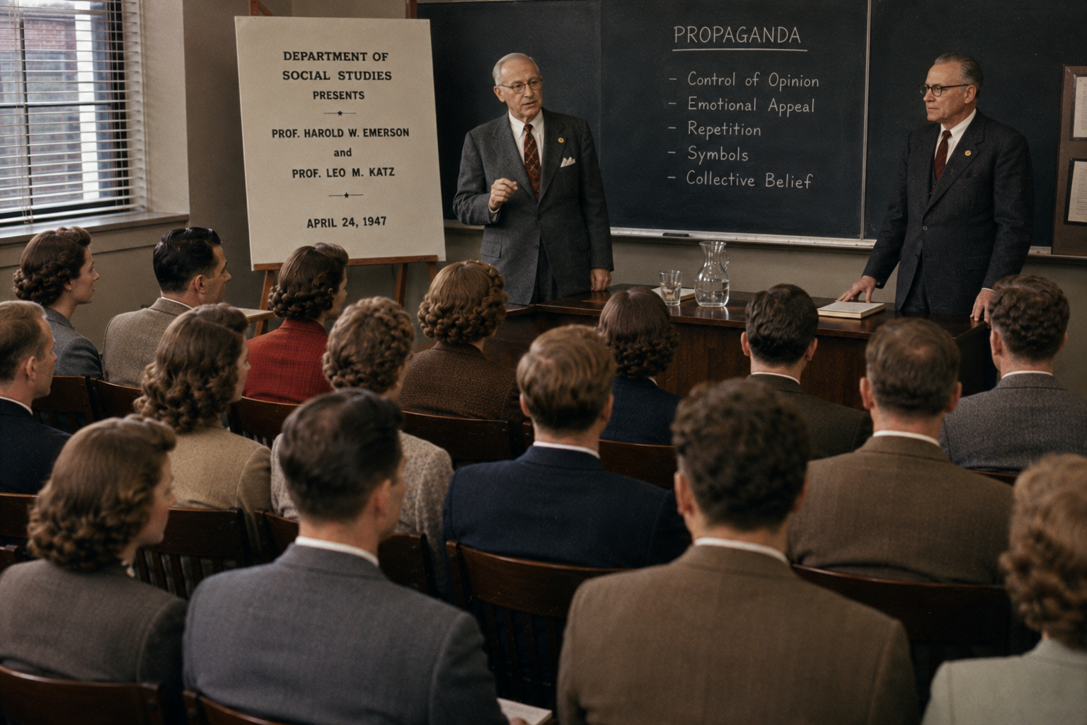 A period lecture concerning propaganda